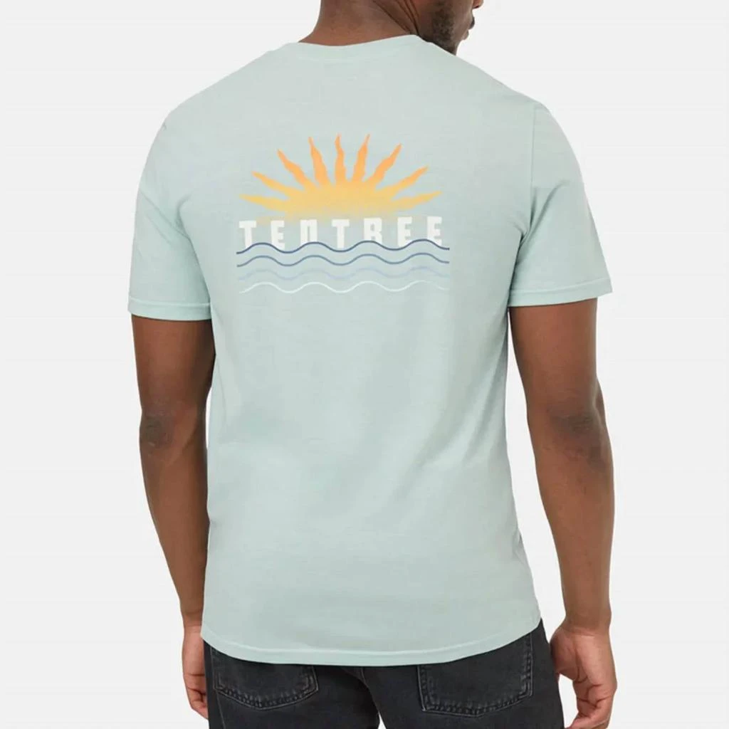 tentree Tentree Sunset T-Shirt In Surf Spray / Coral Rose 2