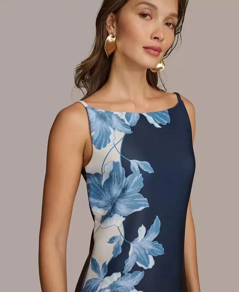 Donna Karan Women's Floral Print Sleeveless Sheath Dress 6