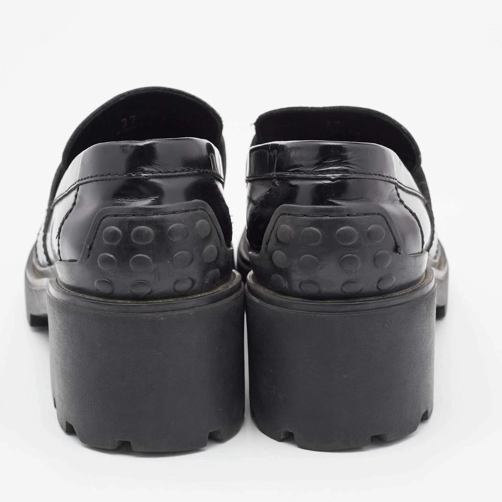 Tod's Tod's Black Leather Platform Loafers Size 37 5