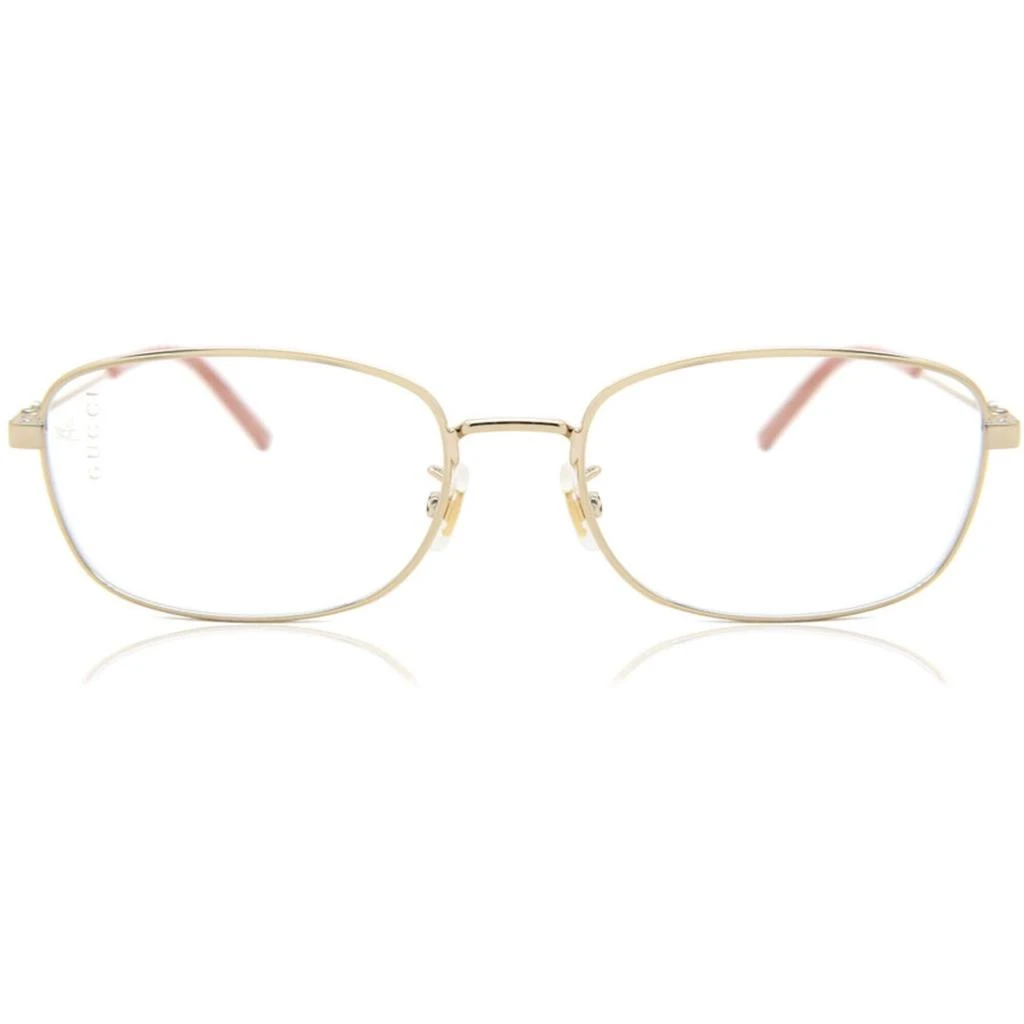 Gucci Gucci Women's Eyeglasses - Gold Rectangular Full-Rim Metal Frame | GUCCI GG0444O 1 2