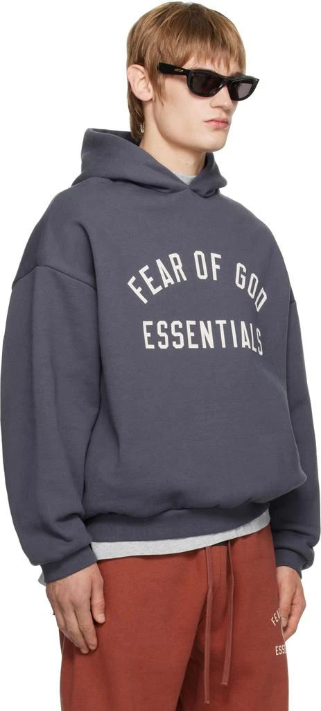 Essentials Navy Fleece Hoodie 2