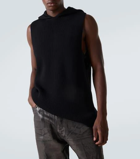 Rick Owens Ribbed-knit virgin wool sweater vest 6