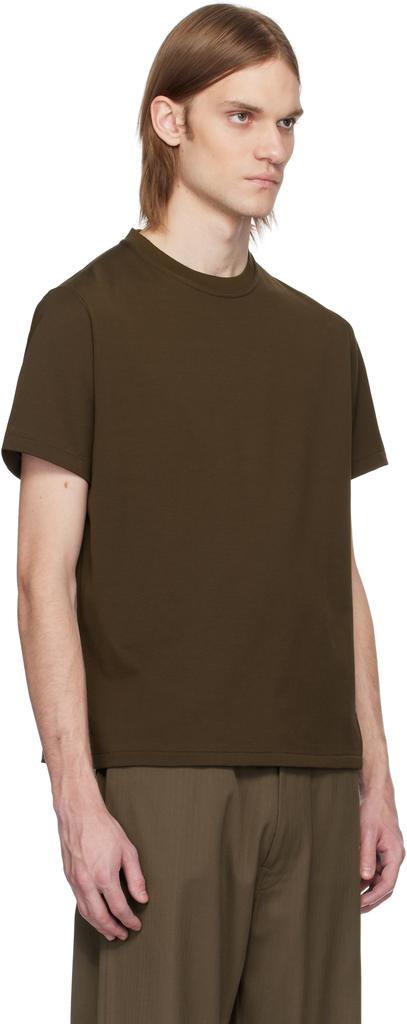 Omar Afridi Brown Cotton T-shirt
