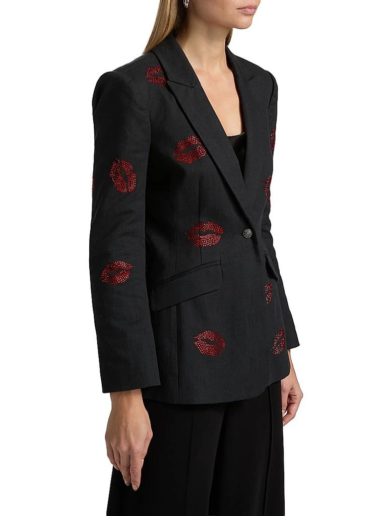 Cinq à Sept Cheyenne Kissing Booth Denim Blazer 4