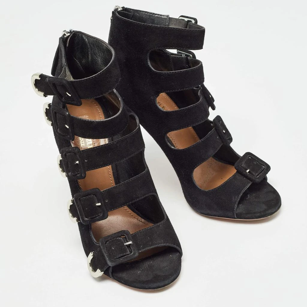 Aquazzura Aquazzura Black Suede Claudia Schiffer Boots Size 36 4