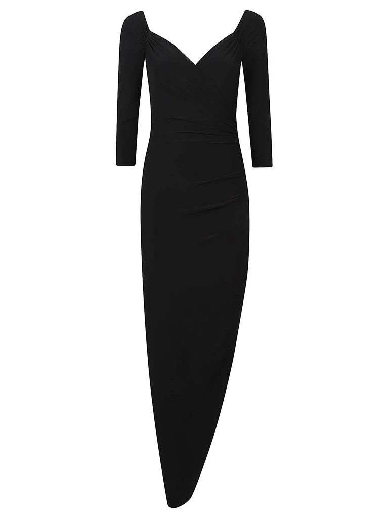 Norma Kamali Off Shoulder Sweetheart Side Drape Dress 1