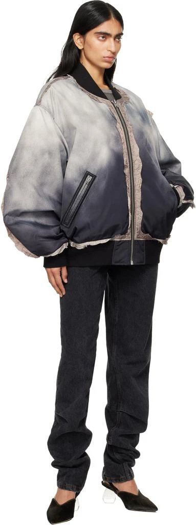 Acne Studios Black Printed Bomber Jacket 4