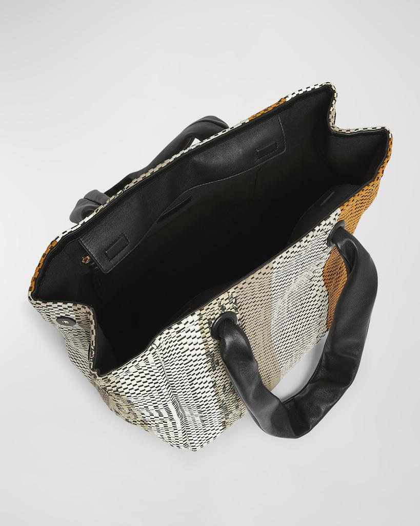 Dries Van Noten Muff Woven Leather Tote Bag - Tote Bags