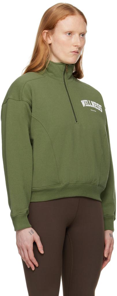 Sporty & Rich Green 'Wellness' Ivy Sweatshirt
