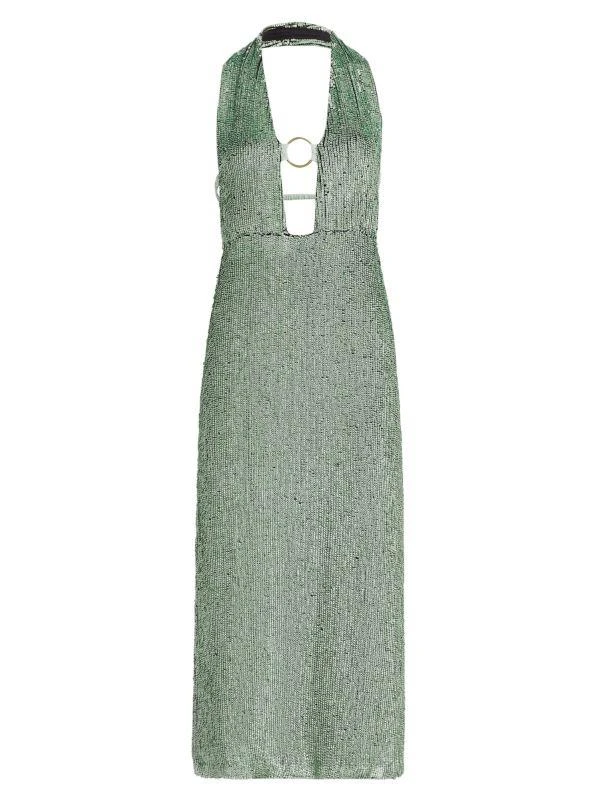Zeynep Arçay O-Ring Sequin Midi Dress 5