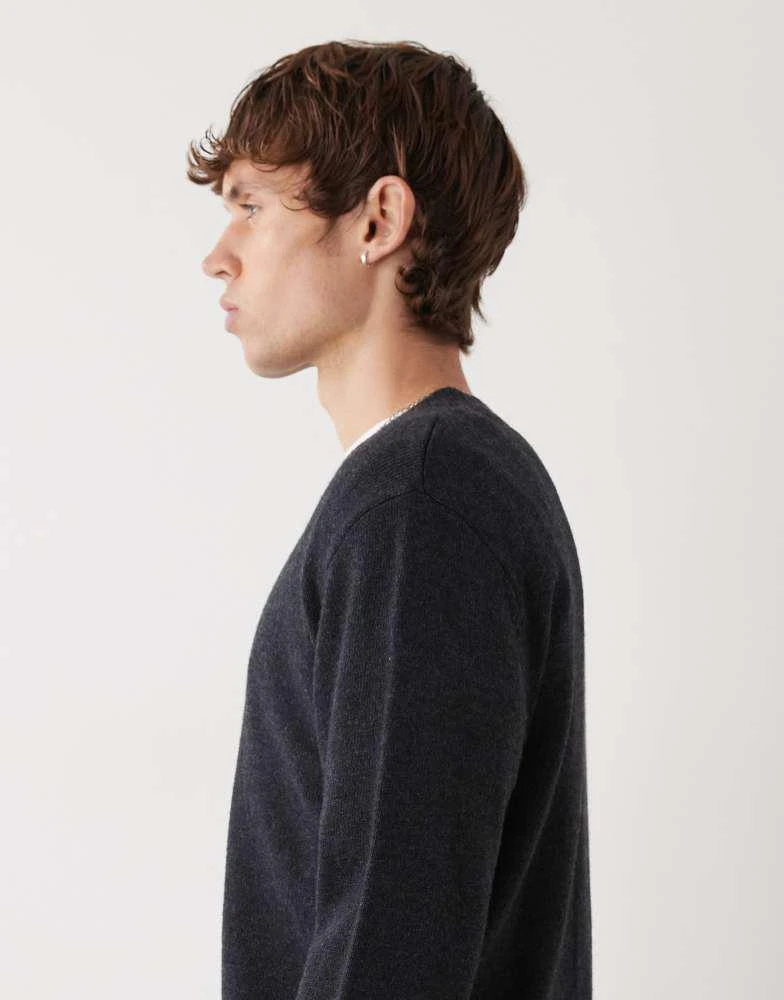 Weekday Weekday premium wool blend jumper in black 4
