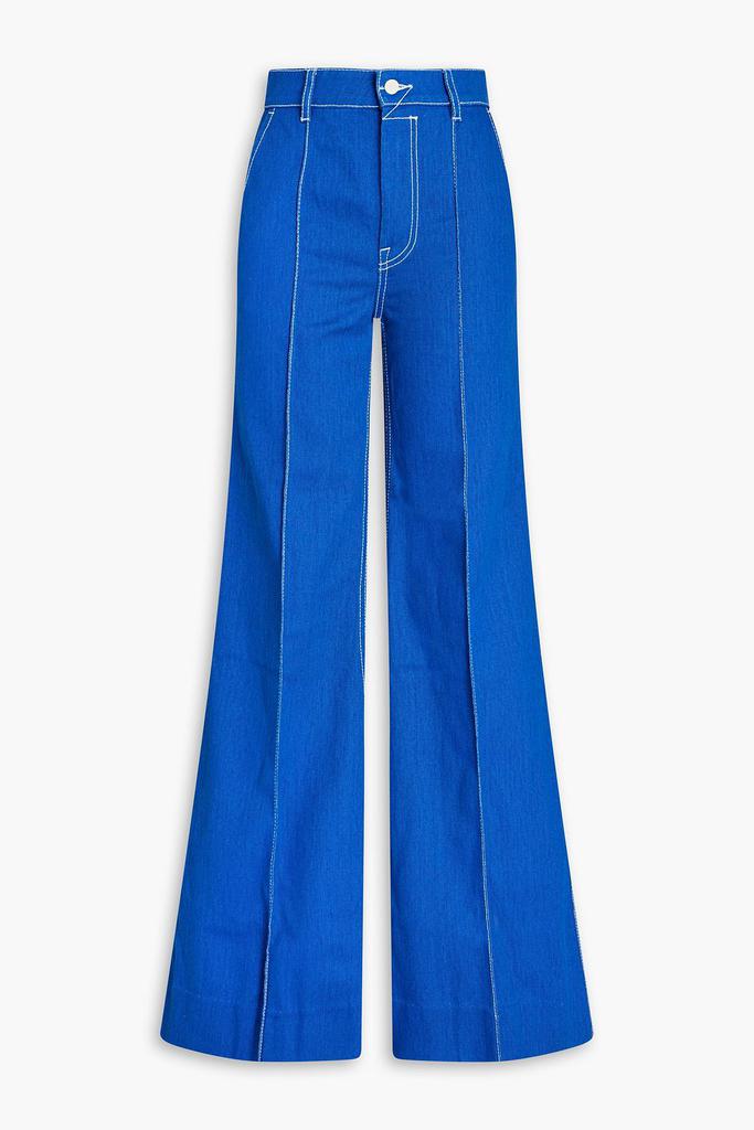 Zimmermann Embroidered high-rise wide-leg jeans - Jeans