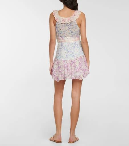 LOVESHACKFANCY Seneca floral silk minidress 3