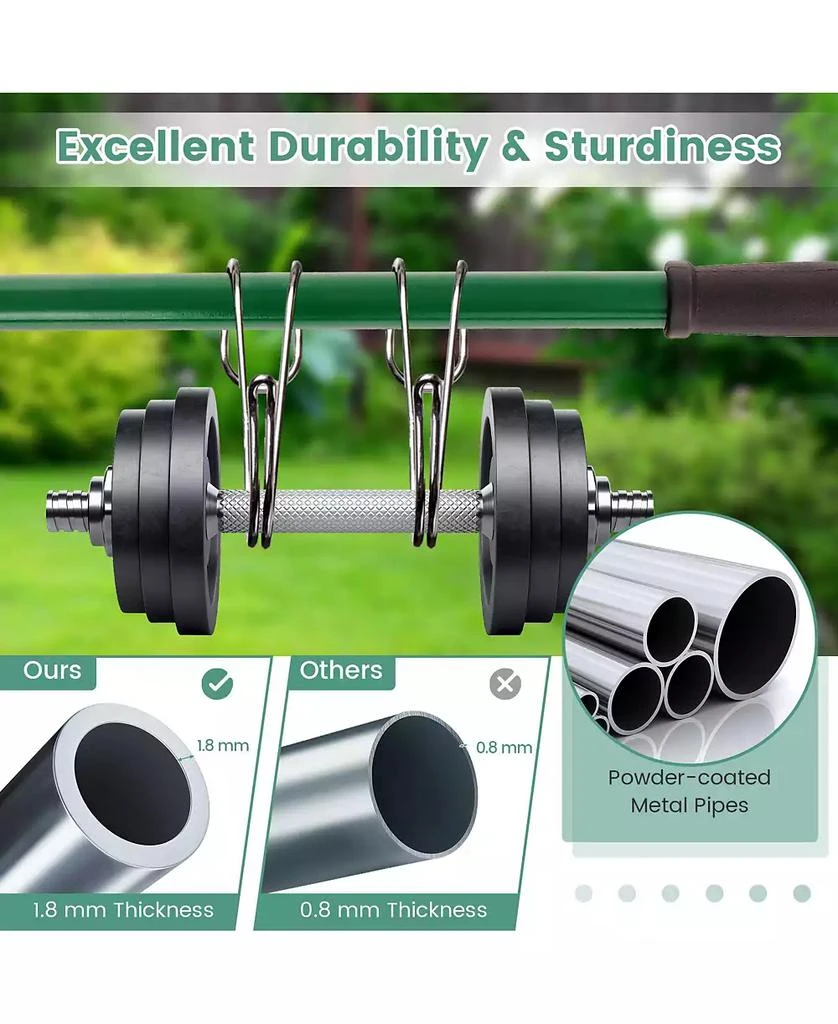 GOUUN 30 x 10 Inch Lawn Leveling Rake with Ergonomic Handle 2