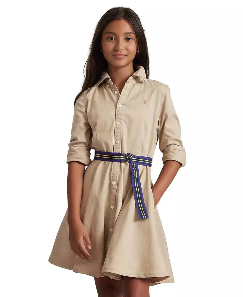 Ralph Lauren Big Girls Belted Cotton Chino Shirtdress 2