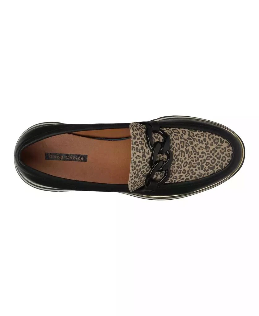 GC Shoes Women's Geneva Chain Slip On Platform Loafers 4