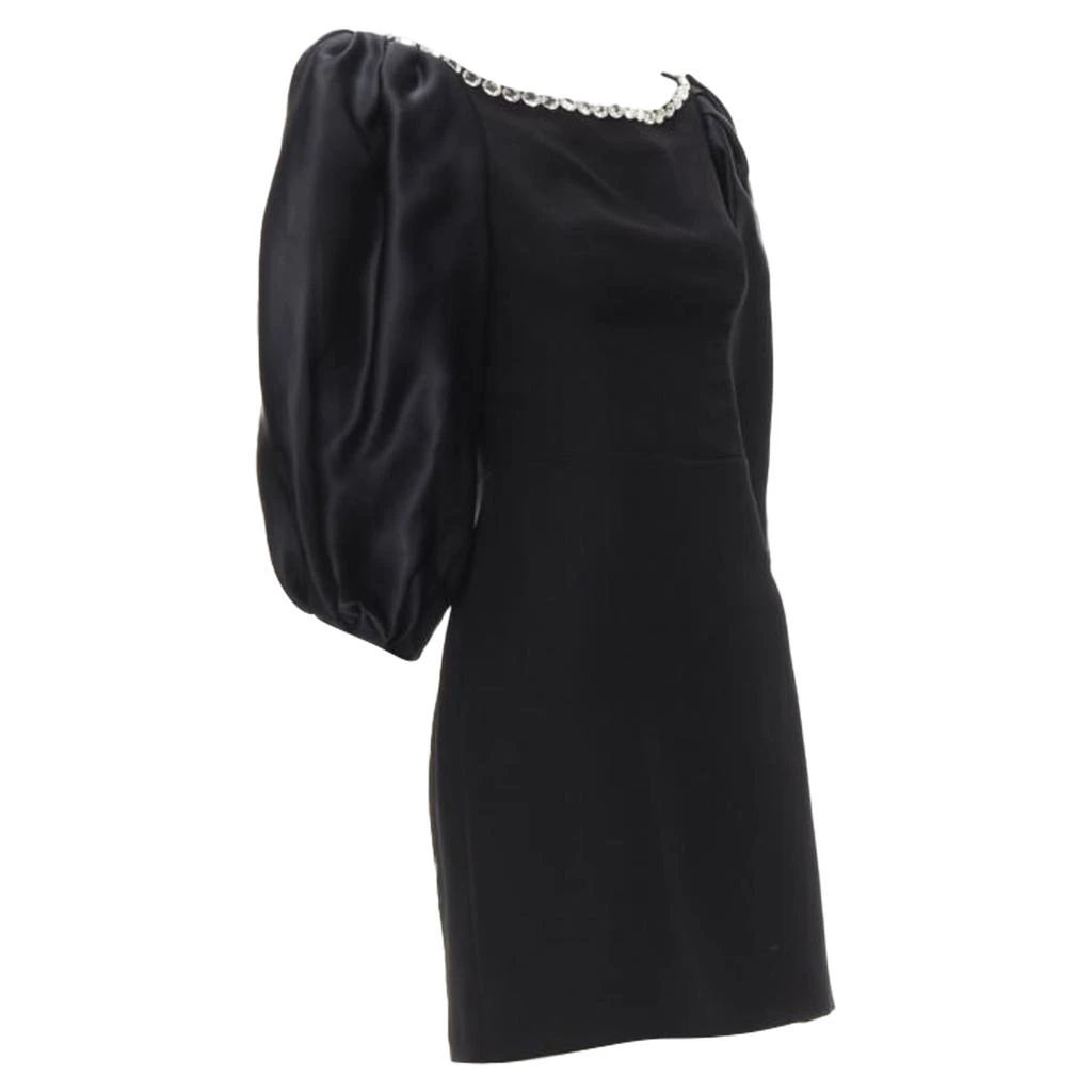 RASARIO crystal embellished neckline puff balloon sleeves dress 3