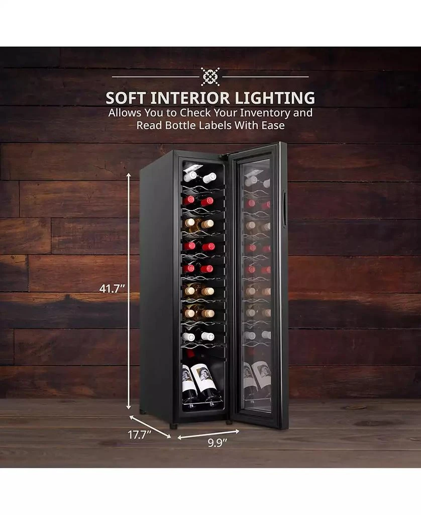 Ivation Freestanding Wine Refrigerator, 18 Bottle Wine Cooler 2