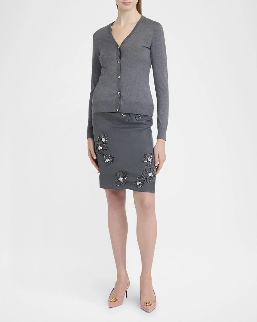 Dolce 
Gabbana V-Neck Silk Cardigan 2