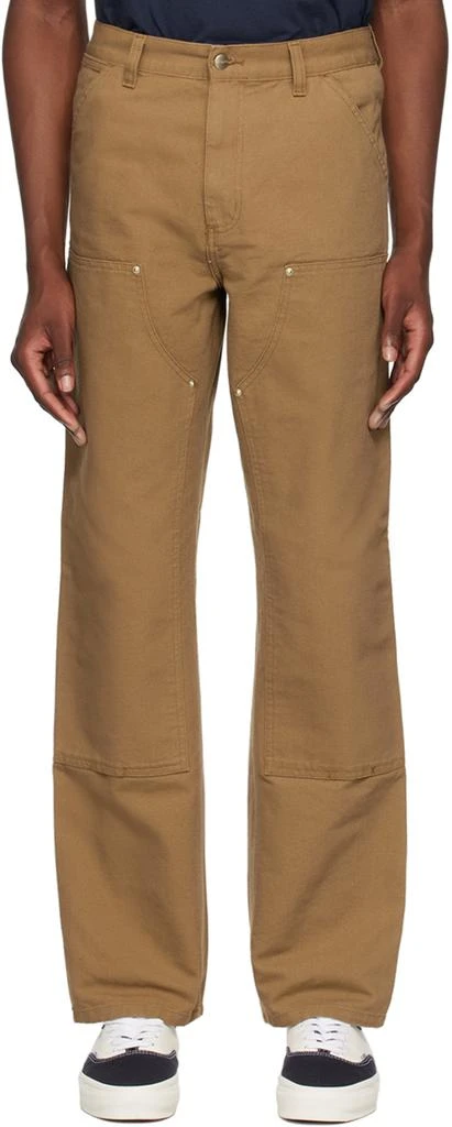 Carhartt WIP Brown Double Knee Trousers 1