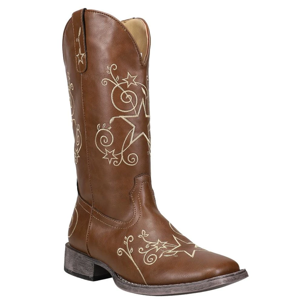 Roper Aster Embroidered Square Toe Cowboy Boots 2