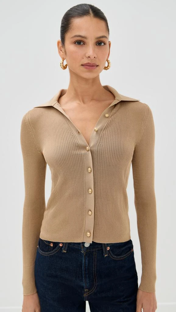Alice + Olivia Nealie Ribbed Polo 1