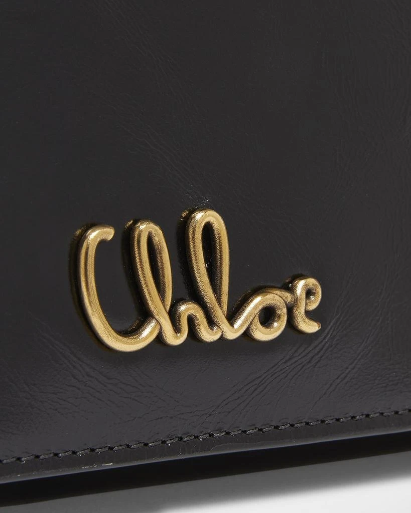 Chloé Iconic Flap Wallet on Chain in Shiny Calfskin 6