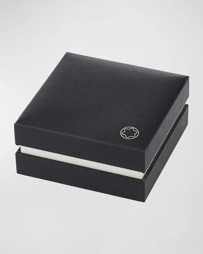 MontBlanc Men's Round Carbon Fiber Cufflinks 2