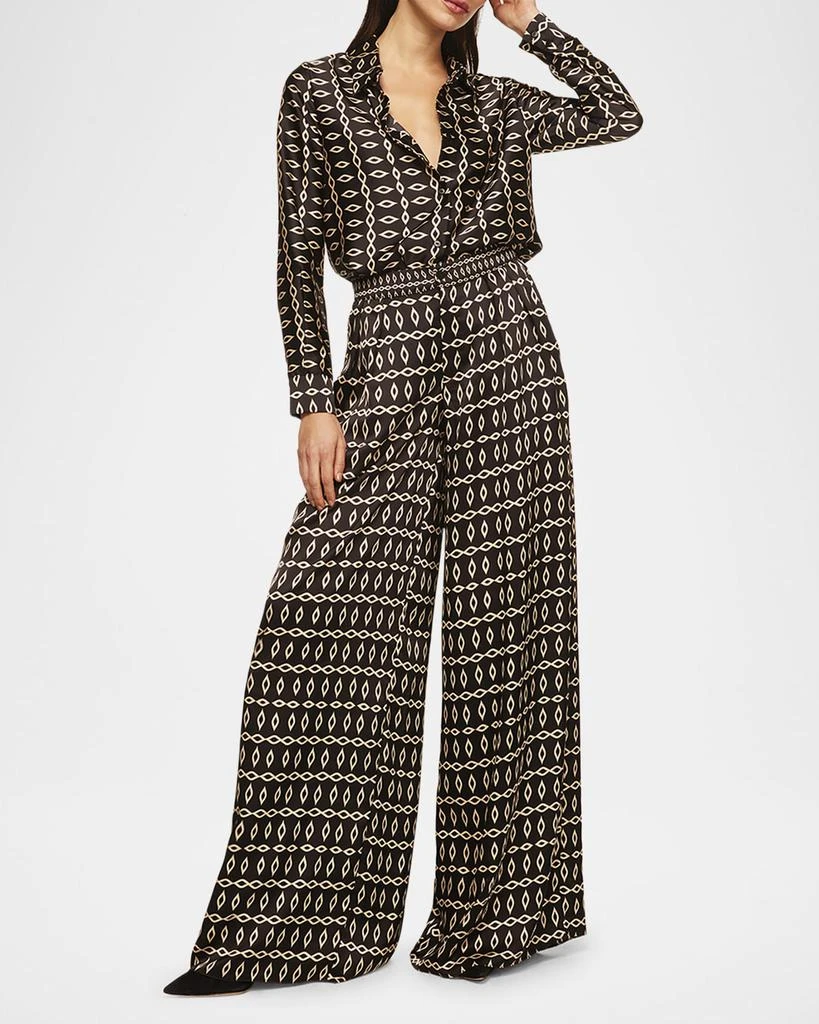 MISA Lemor Wide-Leg Geo-Print Pants 2
