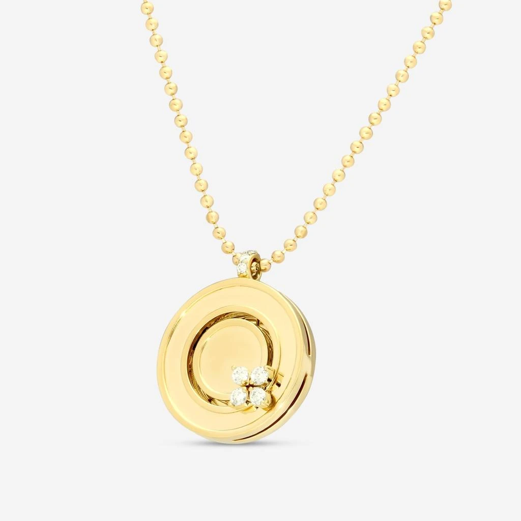 Roberto Coin Roberto Coin Love in Verona 18K Yellow Gold Diamond Pendant Necklace 8883124AY17X-copy 2