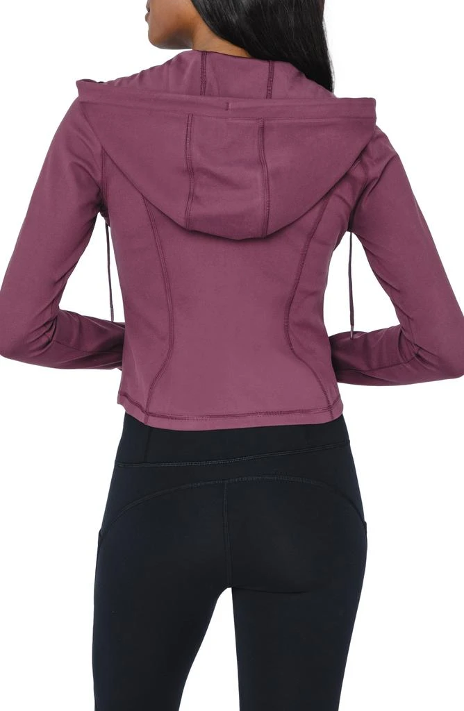 90 DEGREE BY REFLEX Cropped Zip Up Hooded Jacket 2