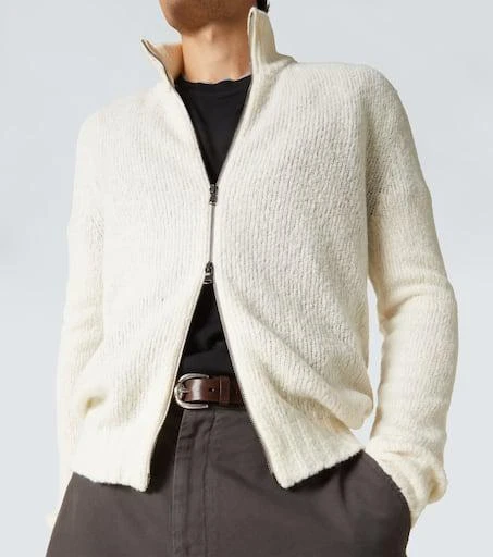 Thom Sweeney Wool and cashmere-blend zip-up sweater 5