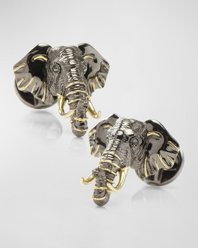 Cufflinks Inc. Men's Two-Tone Elephant Cufflinks