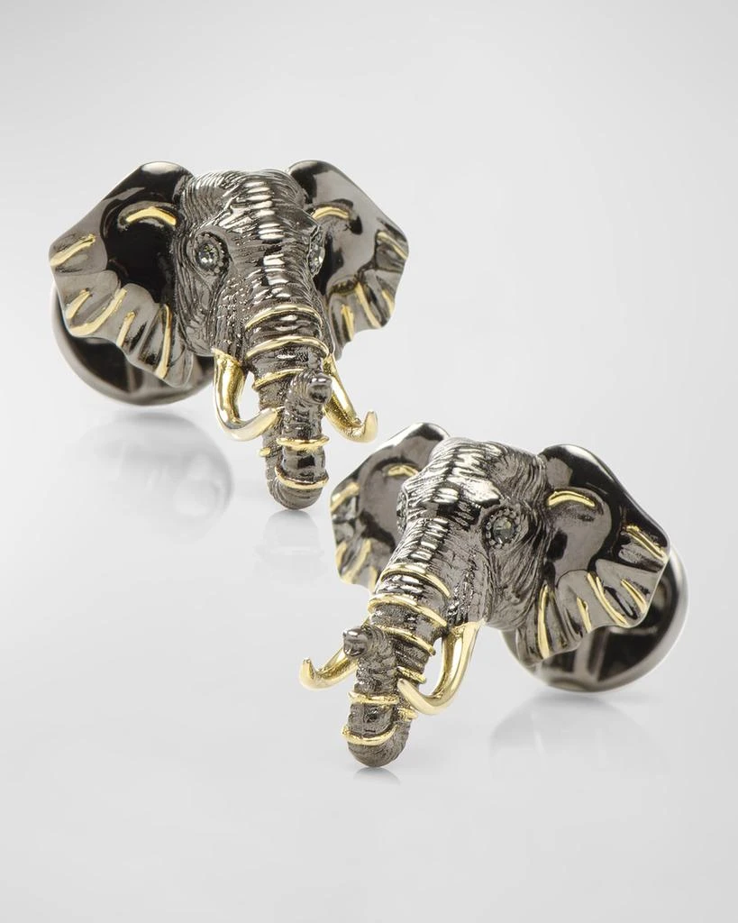 Cufflinks Inc. Men's Two-Tone Elephant Cufflinks 1