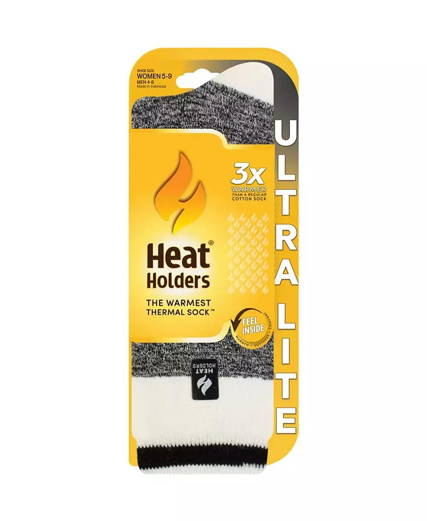 Heat Holders Ultra Lite Lana Cream Block Twist Crew Socks 2