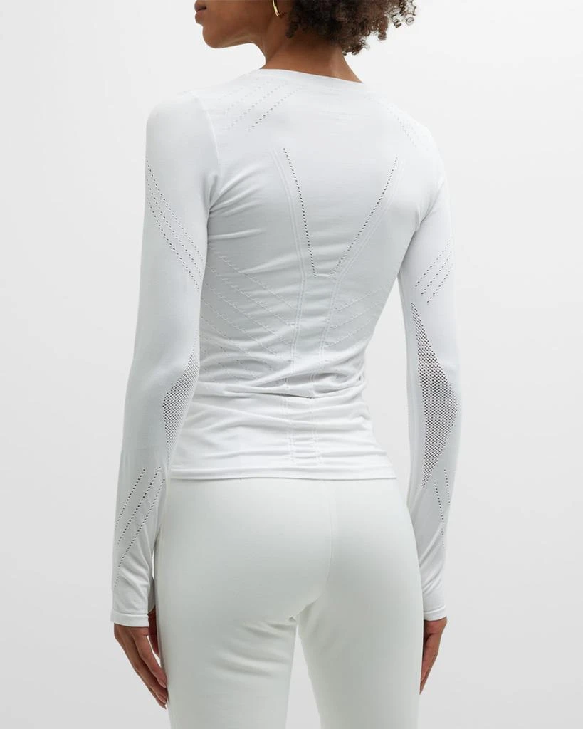 Blanc Noir Magnetic Long-Sleeve Mesh Top 3