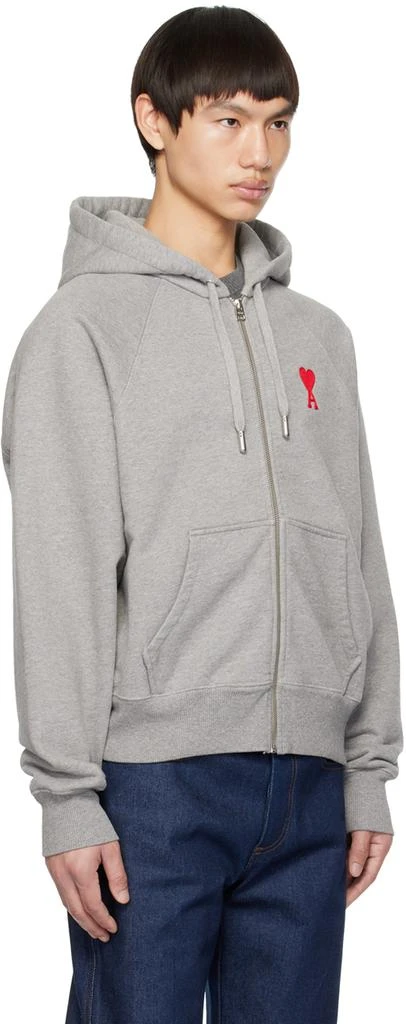 AMI Gray Ami de Coeur Hoodie 2