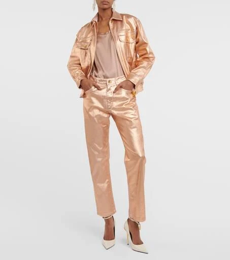 Tom Ford Metallic mid-rise boyfriend jeans 2