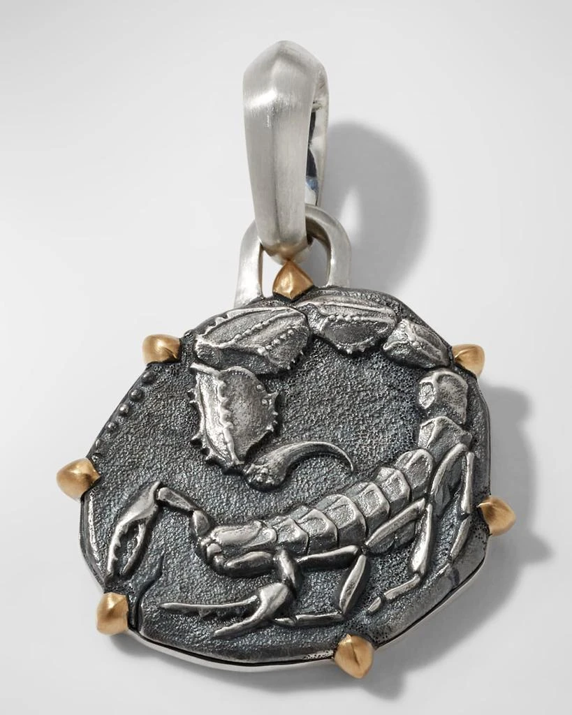 David Yurman Men's Zodiac Pendant in Silver with 18K Gold, 33mm 1