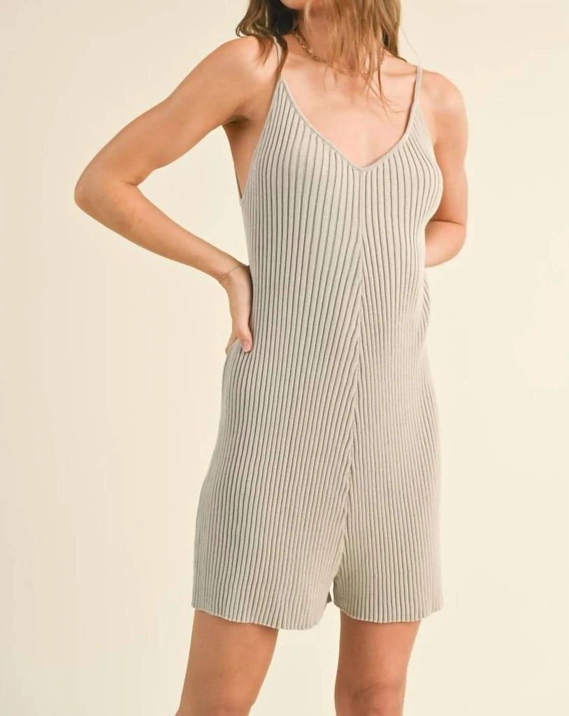 MIOU MUSE Miou Muse - Ribbed Knitted Romper 3