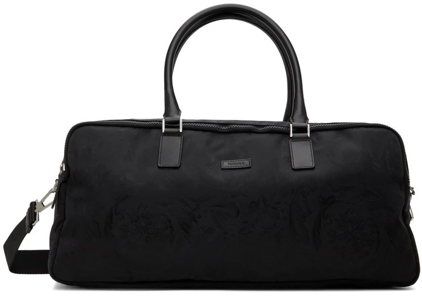 Versace Black Nylon Barocco Duffle Bag 1