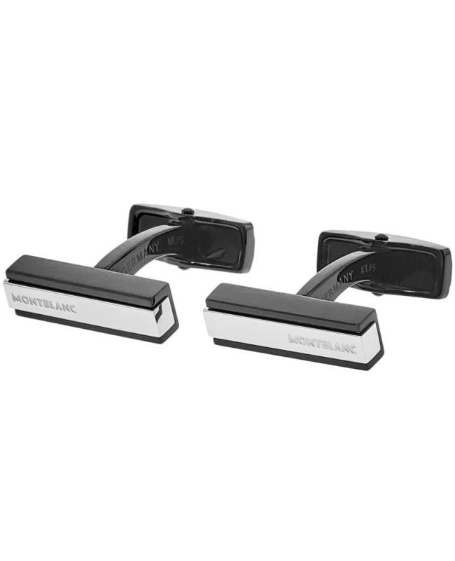 MontBlanc Montblanc Iconic Engraved Black PVD Stainless Steel Men
s Cufflinks 109778