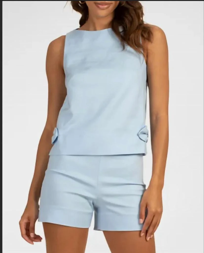 Trina Turk Cayley Top In Baby Blue 1