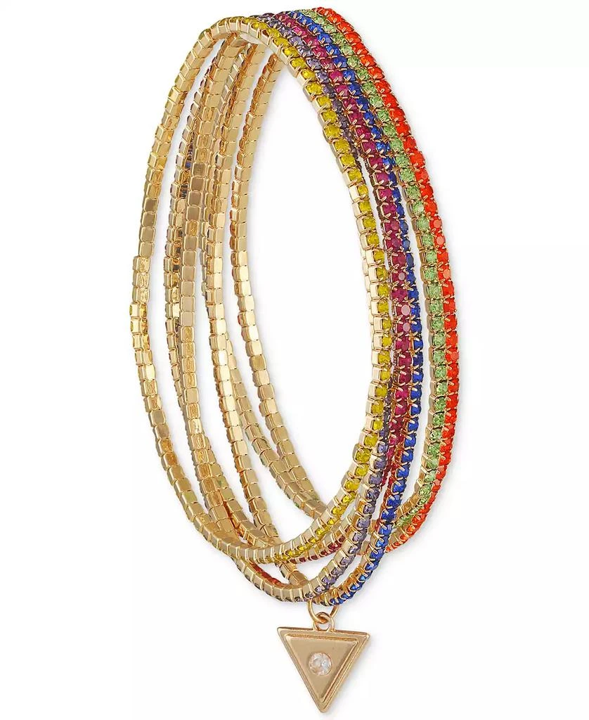 GUESS Silver-Tone 6-Pc. Set Crystal Stretch Bracelets 2