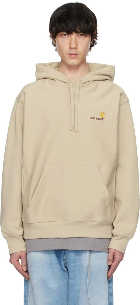 Carhartt WIP Beige American Script Hoodie 1