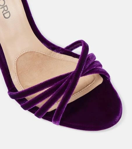 Tom Ford Paradis velvet wedge sandals 5