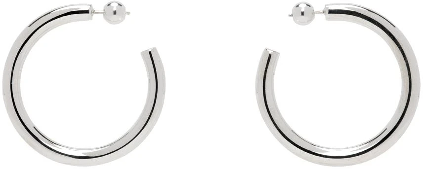 Sophie Buhai Silver Medium Everyday Hoop Earrings 1