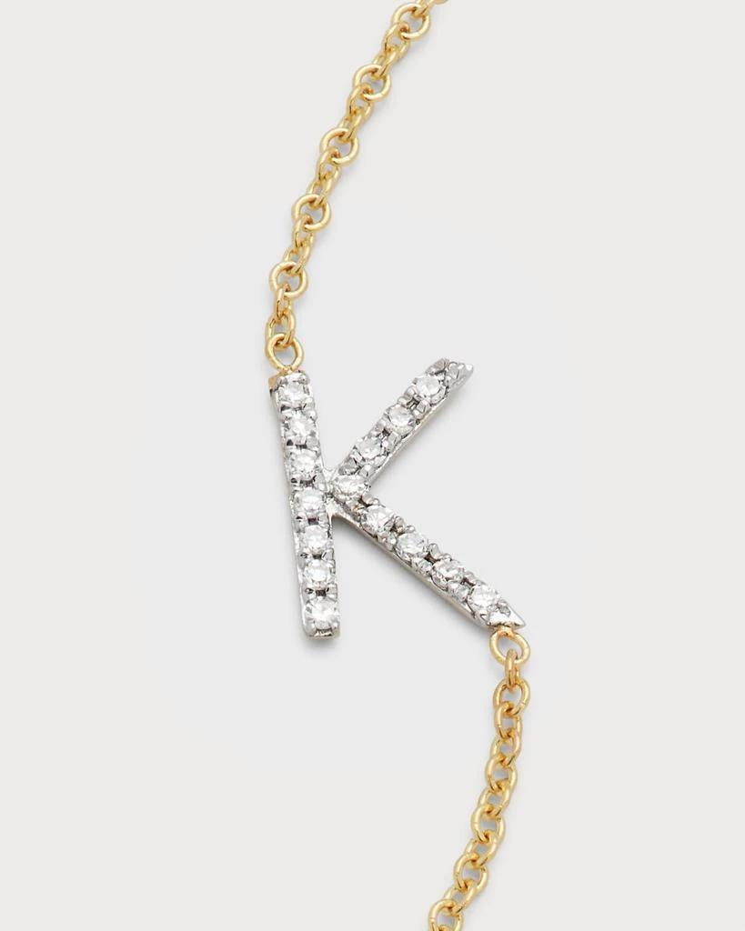 Zoe Lev Diamond Asymmetrical Initial Necklace, K 3