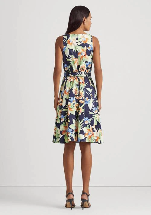 Ralph Lauren Ralph Lauren Floral Belted Faille Cocktail Dress 2