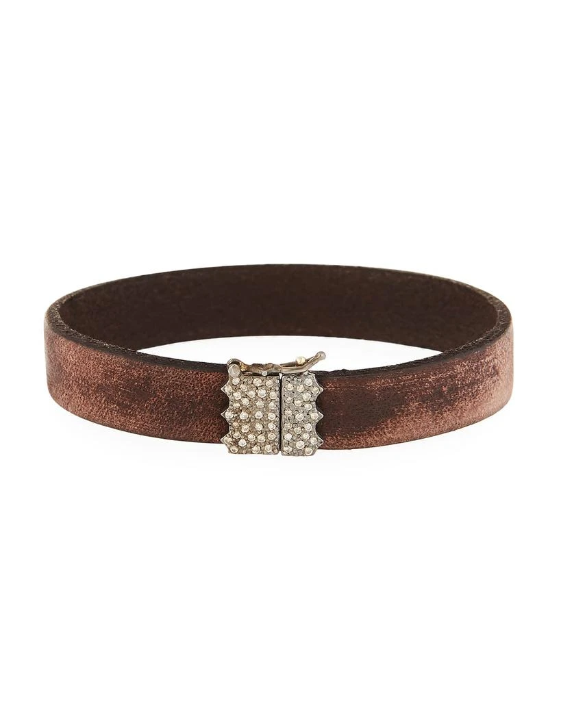 Armenta New World Diamond & Leather Bracelet 1